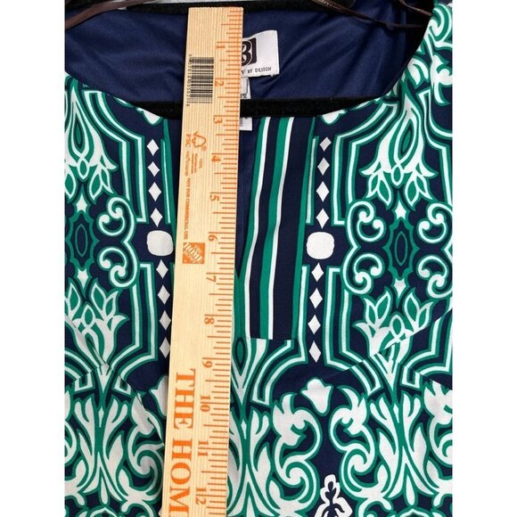 Laundry By Design Ladies Shift Dress 3/4 Sleeve Damask Pattern Lined Size 4 - Picture 11 of 14